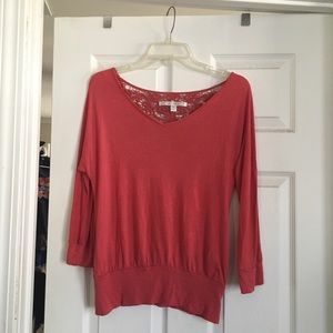 Fun spring coral top
